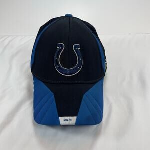 Vintage Reebok NFL Onfield Indianapolis Colts Hat M/L Mens Black Blue Flex Fit